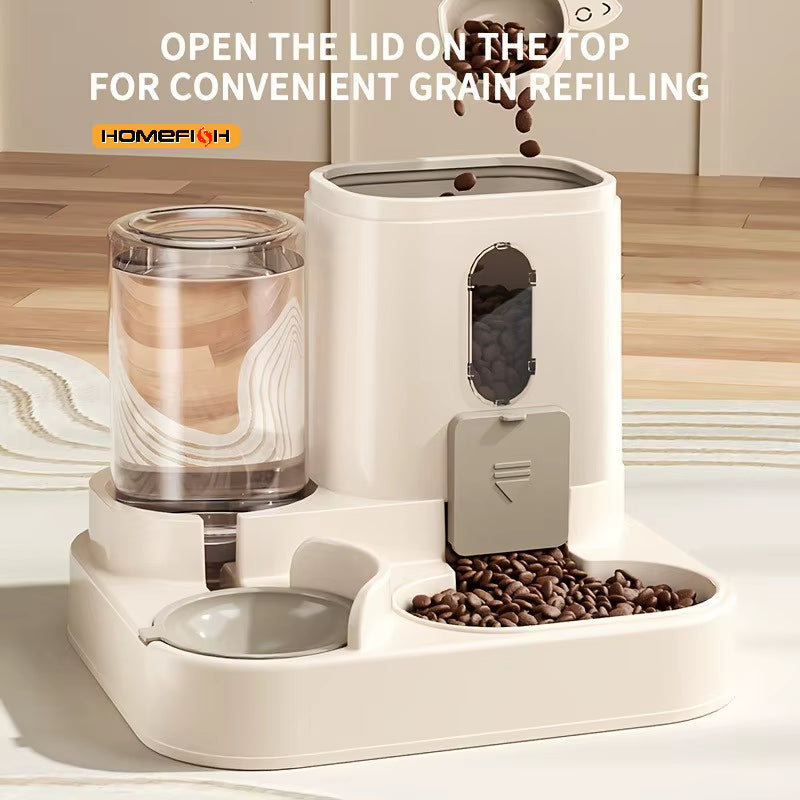 2In 1 Cat Food Dispenser Water and Food Integrated Fully Automatic Cat Food Feeding and Water Dispenser Cute Water Dispenser