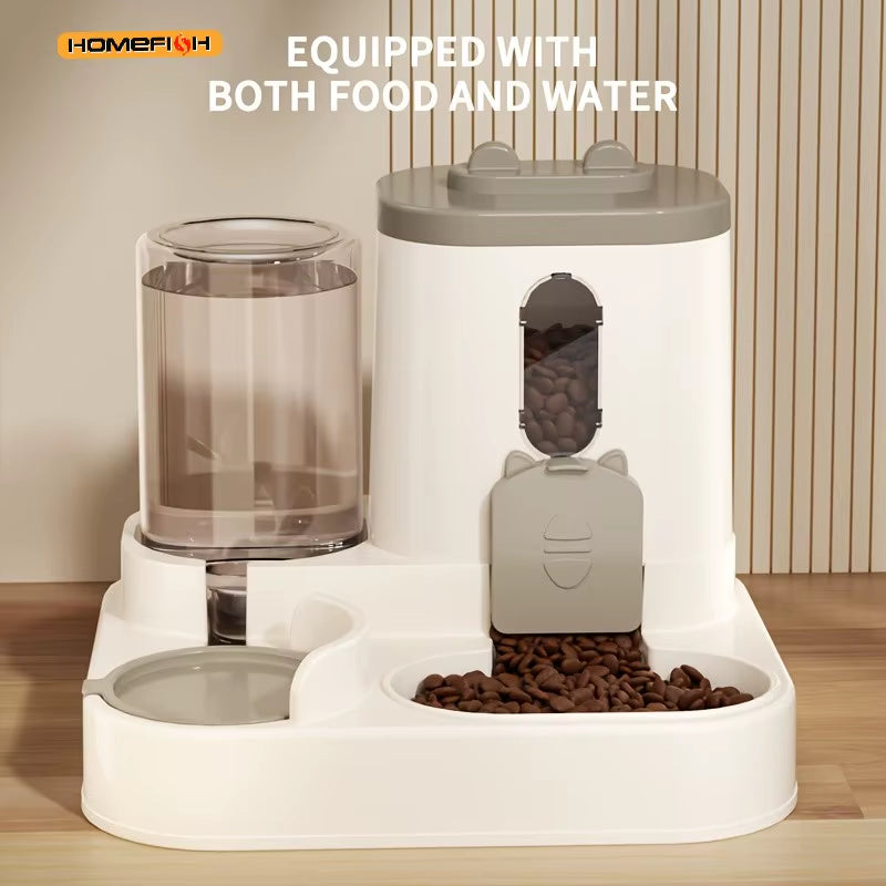 2In 1 Cat Food Dispenser Water and Food Integrated Fully Automatic Cat Food Feeding and Water Dispenser Cute Water Dispenser