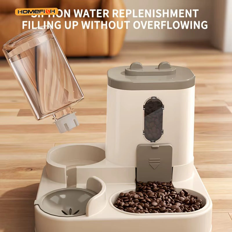 2In 1 Cat Food Dispenser Water and Food Integrated Fully Automatic Cat Food Feeding and Water Dispenser Cute Water Dispenser