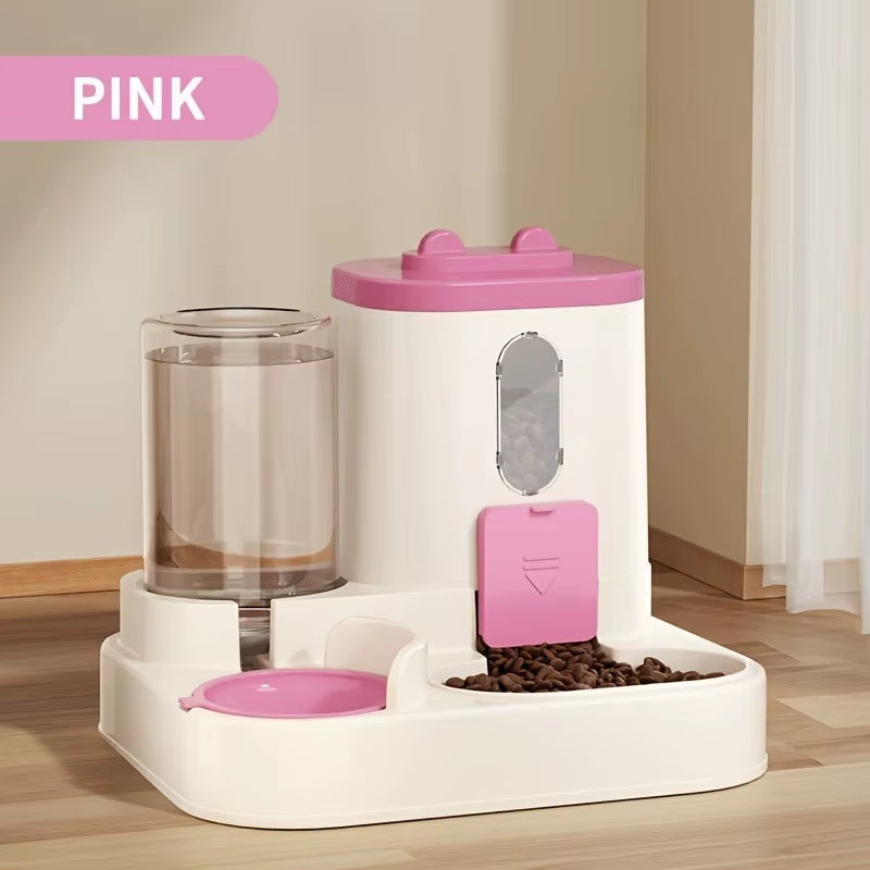 2In 1 Cat Food Dispenser Water and Food Integrated Fully Automatic Cat Food Feeding and Water Dispenser Cute Water Dispenser